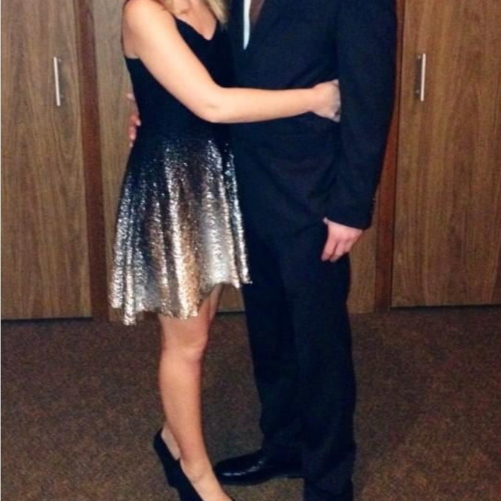 DONATING TOMORROW [Free People] Lace Ombré Foil Dress